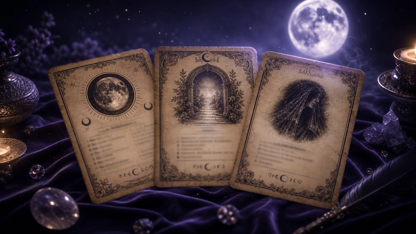 Aperçu flouté des cartes du Thème de la lune